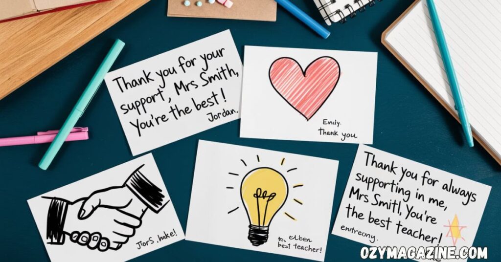 Thank You Notes to Parents From Teacher for Support